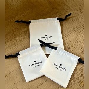 . New Kate Spade small drawstribg cloth bags. Perfect for earrings or sm…